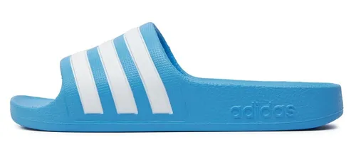 adidas Badeschuhe Adilette Aqua blau Kinder - Größe Euro 31 (US): 12 - Bequeme Adilette für Kinder, ideal für die Dusche oder am Schwimmbecken. Mit einem einteiligen Riemen und weichem, schnell trocknendem Fußbett für optimalen Tragekomfort. Perfekt für kleine Wasserratten!