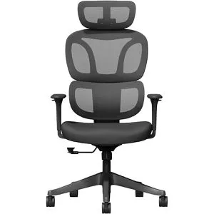 FlexiSpot Bürostuhl BS5B schwarz mit Kopfstütze - Ergonomischer Bürostuhl mit verstellbarer Kopf- und Lendenwirbelstütze. Die atmungsaktive Netz-Rückenlehne sorgt für hohen Sitzkomfort. Ideal für lange Arbeitstage, bis 136 kg belastbar.