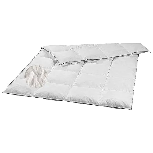 Sleepling Federbettdecke Loft - 80% Federn, 20% Daunen - Bettdecke aus feinstem Mako-Batist mit Kassettensteppung für gleichmäßige Wärmeverteilung und perfekten Sitz. Hochwertige Füllung für erholsamen Schlaf und nachhaltige Herstellung.