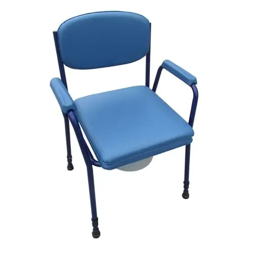 Toilettenstuhl RFM, feststehend, blau - Toilettenstuhl für Komfort und Sicherheit, ideal für Senioren und Menschen mit eingeschränkter Mobilität.