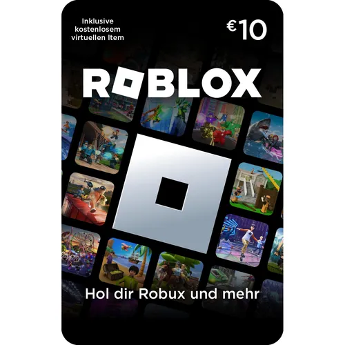 Roblox Gift Card Digital Code 10 € - Roblox Guthaben für 10 €, ideal zum Kauf von Robux oder für ein Roblox-Premium-Abo. Erhalte exklusiven Zugriff auf virtuelle Artikel und profitiere von besonderen Vorteilen!
