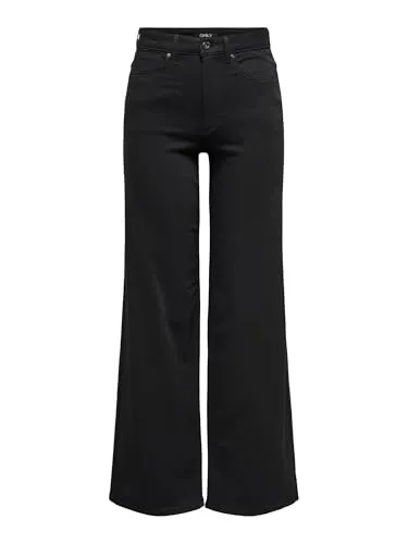 ONLY Female Jeans ONLMADISON - Weites Bein mit Hoher Taille - Moderne Jeans mit weitem Bein und hoher Taille aus 91% TENCEL Modal, ideal für einen bequemen und stilvollen Look.