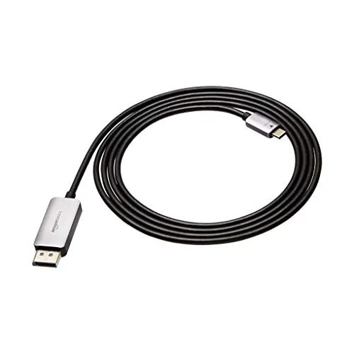 Amazon Basics Cavo USB-C a DisplayPort - 1,8 Meter Kabel, zuverlässige Verbindung für hohe Auflösungen und beeindruckendes visuelles Erlebnis