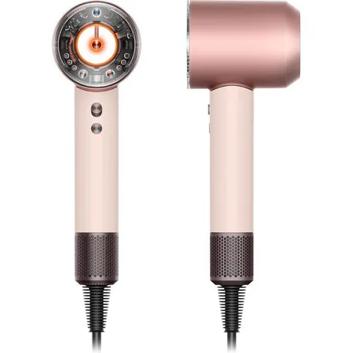 Dyson HD16 Supersonic Haartrockner - Curly + Coily in Pink/Roségold - Haartrockner mit 1600W Leistung, Ionen-Technologie und variable Temperatureinstellungen für schonendes Trocknen und Styling von lockigem und coilem Haar.