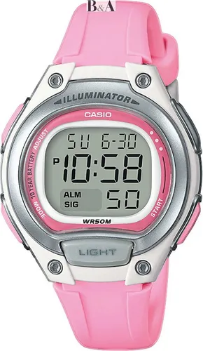 Casio Kinderuhr LW-203-4AVEF rosa - Armbanduhren mit LED-Hintergrundbeleuchtung, Stoppuhr und wasserdicht bis 5 ATM. Ideal für aktive Kinder, die eine robuste und funktionale Uhr suchen.