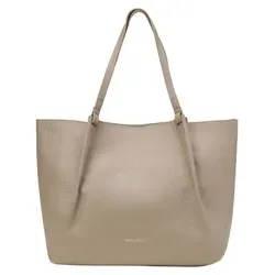 Marc O'Polo Belli M Shopper - Damen - Beige - Eleganter Shopper aus genarbtem Rindsleder in chalky mauve, ideal für den täglichen Einsatz und stilvolle Akzente.