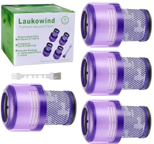 Filter für Dyson V11 SV14 V15 SV22 Series, 4 stück Replacement Filters für Dyson V11 Animal/Absolute/Torque Drive/Fluffy/Complete Pro V15 Detect SV14 Cordless Vacuum Cleaner