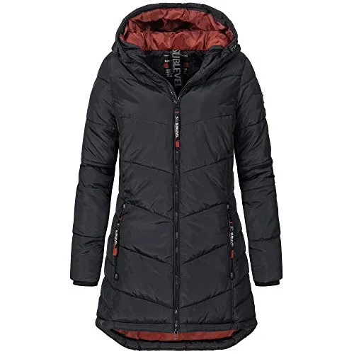 Sublevel Damen Steppmantel mit Kapuze - D51160E44472A3-XL - Sportlicher Steppmantel mit gefütterter Kapuze für vielseitige Looks. Der figurbetonte Schnitt und das wärmende Material bieten Komfort und Stil in jeder Situation.
