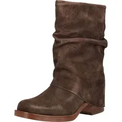 Inuovo Damen Stiefel aus Leder - Hellbraun - Größe 36 - Modische Damenstiefel mit weichem Obermaterial und weitem, gerafftem Schaft. Der flache Absatz sorgt für höchsten Tragekomfort. Vielseitig kombinierbar für lässige Looks zu Jeans oder Kleidern.