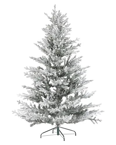 BELIANI Künstlicher Weihnachtsbaum Grün und Weiß 180 cm mit Kunstschnee - Künstlicher Weihnachtsbaum mit Kunstschnee, perfekt für eine festliche Atmosphäre in Ihrem Zuhause. Robuste Materialien garantieren jahrelangen Spaß an der Weihnachtsdekoration.