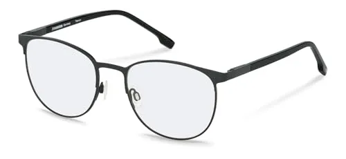 Rodenstock ROUNDED Metall Brillen in Schwarz für Unisex, Brille mit Sehstärke, optional mit Sonnenbrillen tönung oder Blaulichtfilter (Modell R7148)