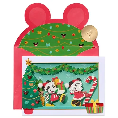 Papyrus Disney Weihnachtskarte, Mickey und Minnie Maus (Very Merry Christmas)
