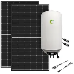 Offgridtec 860W Solaranlage mit 80L Fothermo Hybrid-Boiler - Solarmodule zur effizienten Warmwasseraufbereitung, senken Stromkosten um bis zu 100% und bieten einfache Installation ohne Fachkraft.