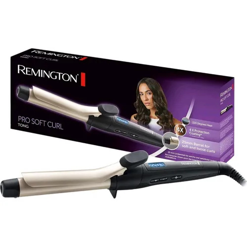 Remington Lockenstab Pro Soft Curl CI6325 - 25 mm Lockenstab mit antistatischer Keramik-Turmalin-Beschichtung, für weiche und natürliche Locken, 10 Temperatureinstellungen von 130-220°C