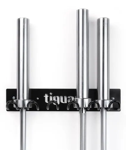 Langhantelhalter Wand | Bar Hanger für 5 Langhanteln - Robuster Langhantelhalter aus pulverbeschichtetem Stahl, ideal zur platzsparenden Wandmontage. Max. Tragkraft von 150 kg für sichere Aufbewahrung.