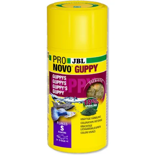 JBL PRONOVO GUPPY FLAKES S 100 ml für Guppys von 3-10 cm (4 EUR/100 ml)