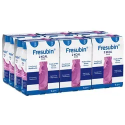 Fresubin 2 kcal Drink Waldfrucht - 24 x 200 ml - Arzneimittel für hochkalorische und proteinreiche Ernährung, ideal bei Untergewicht und Nährstoffmangel, laktosearm und glutenfrei, reich an Vitamin D.