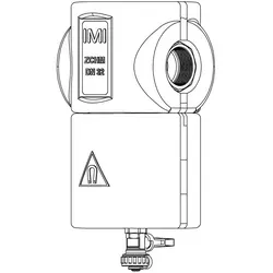 Pneumatex Zeparo Cyclone Dirt Abscheider-Set ZCD + ZCHM 25, G 1" - Heizungspumpen, waagerechter Einbau zur effektiven Abscheidung von Schlamm und Magnetit, robustes Messinggehäuse für Langlebigkeit.