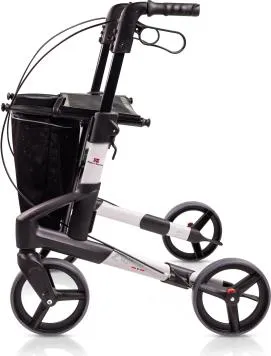 TOPRO Troja Original Rollator Black Series 2025 – Faltbarer Premium-Rollator - Faltbarer und leichter Rollator mit 165 kg Tragkraft. Inklusive anatomischer Handgriffe und Ankipphilfe für müheloses Überwinden von Bordsteinen. Ideal für drinnen und draußen, 7 Jahre Garantie für sorgenfreies Nutzen.