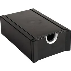 Exacompta 685411D Karteikasten für Visitenkarten Exactive - Schwarz - Sonstige Büroutensilien, ideal für die ordentliche Ablage von ca. 300 Visitenkarten mit alphabetischem Register.