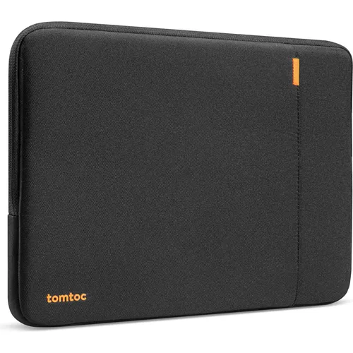 TomToc Defender-A13 Laptophülle für 13-Zoll-Laptop schwarz - Zubehör für Tablet PCs - Schützen Sie Ihren Laptop mit dieser eleganten Hülle, die Militärstandard-Test bestanden hat und aus innovativen, recycelten Stoffen gefertigt ist.