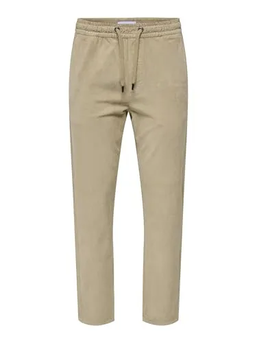 ONLY & SONS Herren Hose in Beige, Größe S - Wanderhosen für Herren von ONLY & SONS, bequem mit Tunnelzug und Eingrifftaschen, ideal für Outdoor-Aktivitäten.