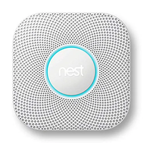 Google Nest Protect - Rauch- und Kohlenmonoxidmelder der 2. Generation - Innovativer kabelgebundener Melder für zuverlässigen Schutz, einfach zu installieren und mit smarter Technologie ausgestattet.
