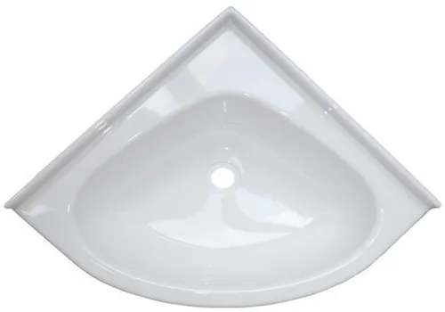 Eckwaschbecken mini oval - Einlegemulde 345 x 345 mm - Sonstige: Kompaktes und platzsparendes Design, ideal für kleine Küchen oder Badezimmer.
