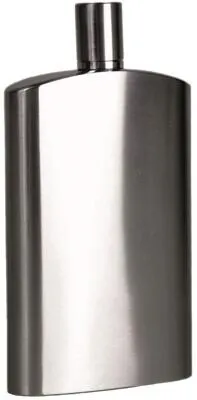 BasicNature Brush Flachmann, 125ml, Edelstahl