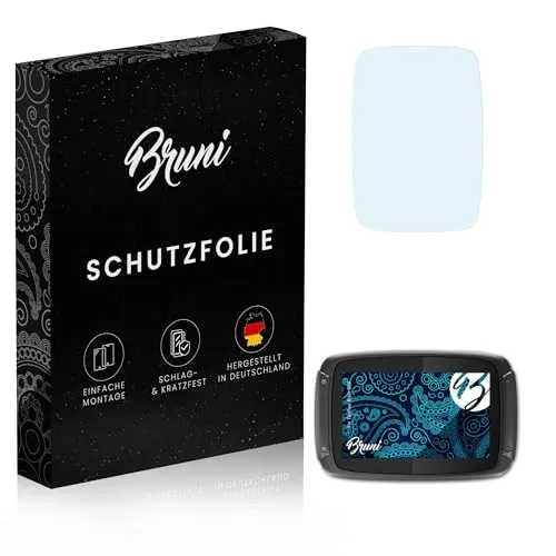 Bruni Schutzfolie kompatibel mit TomTom Rider 550 Folie, glasklare Displayschutzfolie (2X)