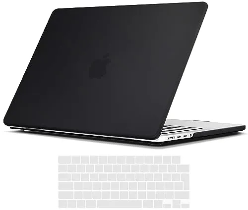 TECOOL Hülle Kompatibel mit neuen MacBook Pro 16 Zoll mit M4 M3 M2 M1 Pro/Max 2021-2024 (A3403 A3186 A2991 A2780 A2485), Ultradünne Schutzhülle Hartschale Case mit Tastaturschutz (EU), Schwarz