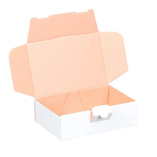 smiley pack 200 Maxibriefkartons 160 x 110 x 50 mm weiß (200 Stück) DIN A6 Maxibrief Versandkarton für DHL DPD GLS Hermes Warensendung Büchersendung mit Steckverschluss