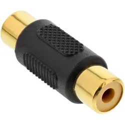 Inline® Audio Adapter, Cinch Buchse an Cinch Buchse, vergoldet