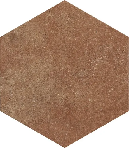 Feinsteinzeug Hexagon Folk Cotto 21,5 x 25 cm braun  Bodenfliese