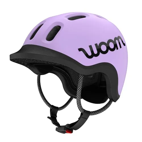 woom Ready Kids' Helmet - Lilac, Medium - Fahrradhelme, verstellbarer, pinch-freier Kinderhelm mit reflektierenden Details für sicheres Radfahren, Scooten und Rollerskaten.