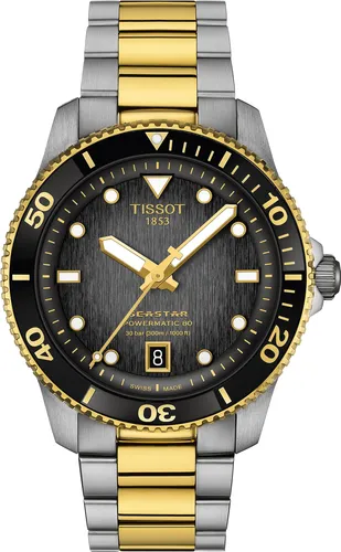 Tissot Seastar 1000 Powermatic 80 Herren Automatikuhr - Elegante Herrenarmbanduhr aus Edelstahl mit Saphirglas und analoger Anzeige, ideal für Wassersportliebhaber durch 300m Wasserdichtigkeit.