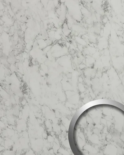 WallFace 23098 MARBLE White Wandverkleidung - Tapeten in Marmor Optik, selbstklebend und ideal für alle Wohnbereiche, verleiht Räumen einen modernen Look.