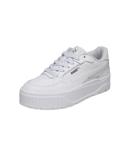 PUMA KARMEN II IDOL Sneaker, Gr. 40,5, weiß - Sportliche Sneaker mit robustem Plateau aus Gummi und Obermaterial aus Leder. Ideal für Trendsetterinnen, die Komfort und Stil schätzen.