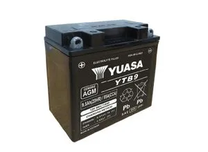 Yuasa YTB9 Motorradbatterie 12 V 9 Ah - Kfz & Fahrrad; wartungsfreie und dauerhaft versiegelte Batterie, ideal für Motorräder, Roller und ATVs, sorgt für zuverlässige Leistung ohne Nachfüllen.