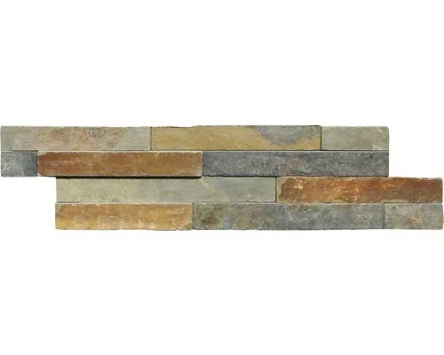 Wandverblender Naturstein Schiefer Multicolor Z60/15 - Boden- & Wandfliesen aus hochwertigem Schiefer in multicolor, perfekt für stilvolle Akzente in Badezimmer, Küche und Wohnzimmer.