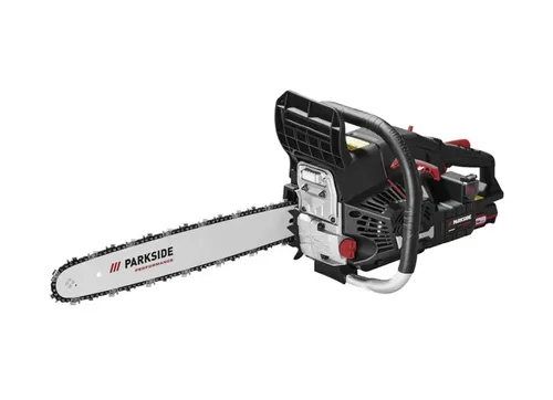 PARKSIDE PERFORMANCE Benzin-Kettensäge "PPBKS 56 A1" mit Elektrostart - Kettensägen & Häcksler – Leistungsstarker 2-Takt-Motor mit 2,2 kW und praktischen Elektrostart für müheloses Arbeiten.