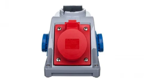 Gniazdo stałe z wyłącznikiem 0-1 16A 5P 400V + 2x 2P+Z 230V IP44 COMBO-POL 96061