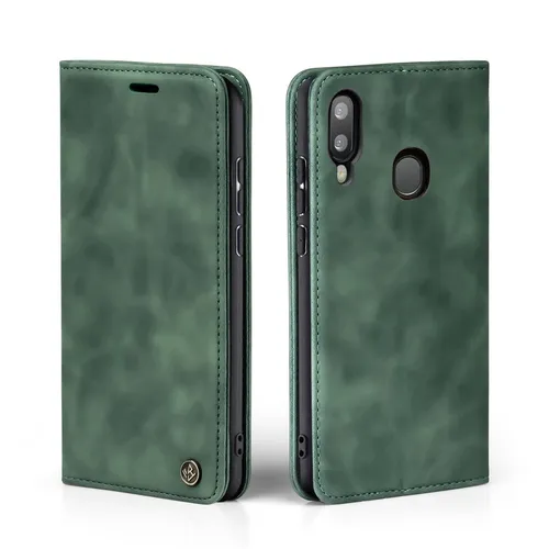 Handy Hülle für Samsung Galaxy A20e Klapp Magnet Smartphone Cover Case Grün