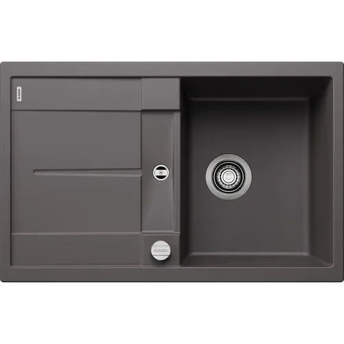 BLANCO METRA 45 S | Granitspüle aus SILGRANIT felsgrau - Einbauspüle für 45 cm breite Unterschränke mit großem, tiefen Becken – pflegeleicht, kratzfest und hitzeunempfindlich, ideal für die moderne Küche.