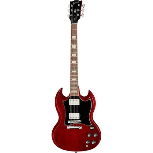 Gibson SG Standard HC B-Stock - B-Stock E-Gitarre in Heritage Cherry, hochwertiger Mahagoni-Korpus und Hals, ideal für Rock- und Blues-Liebhaber, inkl. Soft Shell Case und voller Garantie.