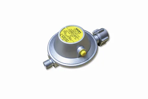 GOK Niederdruckregler EN71 30mbar - Sonstiger Camping-Küchenbedarf, zuverlässiger Druckregler für sicheres Kochen im Freien, Modell GOK Caramatic BasicOne.