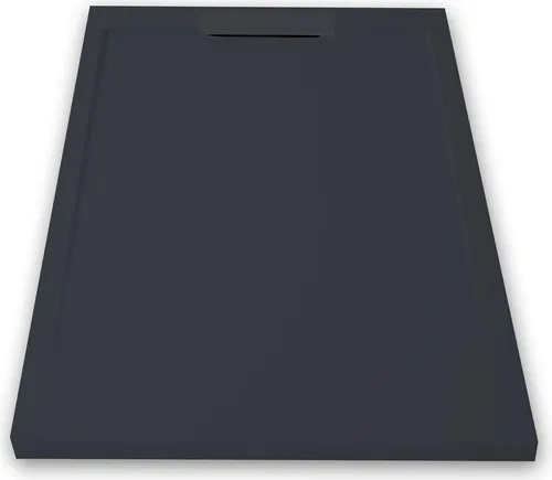 Mirlo Mineralguss Duschwanne Extra Flach Lux Anthrazit 80x170cm - Hochwertige, extra flache Duschwanne aus Mineralguss mit rutschfester Oberfläche. Ideal für moderne Badezimmer, individuell anpassbar und extrem langlebig. Perfekte Kombination aus Funktionalität und elegantem Design.