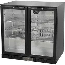 METRO Professional Barkühlschrank GBC3002, 198L mit Schloss - Kühlschränke mit 198L Fassungsvermögen, ideal für Gastronomie, belüftete Kühlung und 6 verstellbare Regale für optimale Lagerung.
