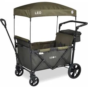 FableKids Bollerwagen Leo X2 Lite, faltbar und robust - Bollerwagen bis 80kg Traglast, ideal für Kinder und Einkäufe. Mit flexiblem Dachsystem und 5-Punkt-Sicherheitsgurten für sicheren Transport.