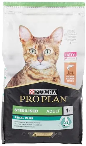 PRO PLAN Sterilised Vital Functions Katzenfutter mit Lachs 10kg - Alleinfuttermittel für kastrierte Katzen, inklusive gratis Dolina Noteci 85g und 3% Rabatt für Stammkunden